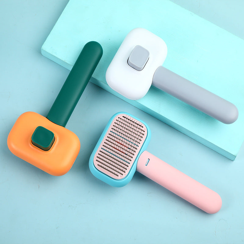 Pet grooming brush for cats and dogs