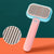 Pet grooming brush with easy grip handle