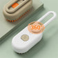 Pet grooming brush with steam spray function for smooth fur