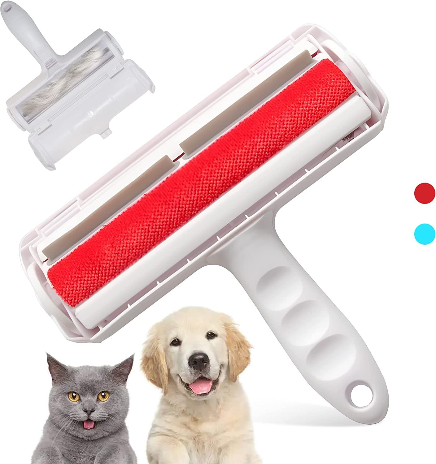 Pet hair remover roller for sofas and bedding