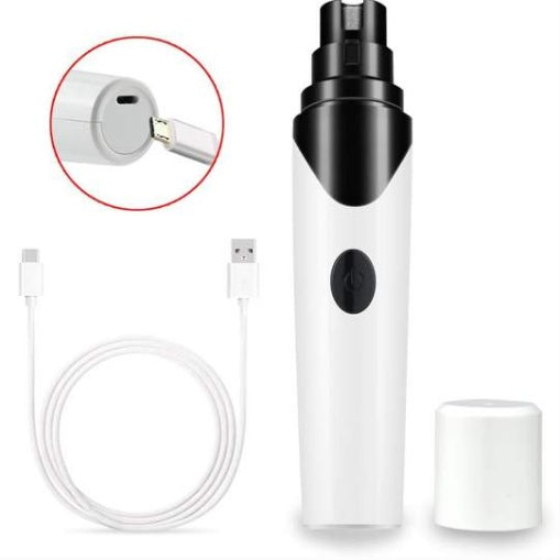 Pet nail grinder with USB charging cable

