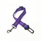 Pet travel seat belt clip with adjustable nylon strap