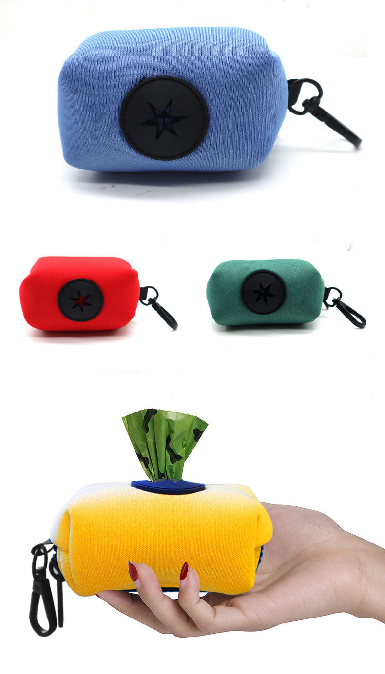 Pet waste bag dispenser for dog walks