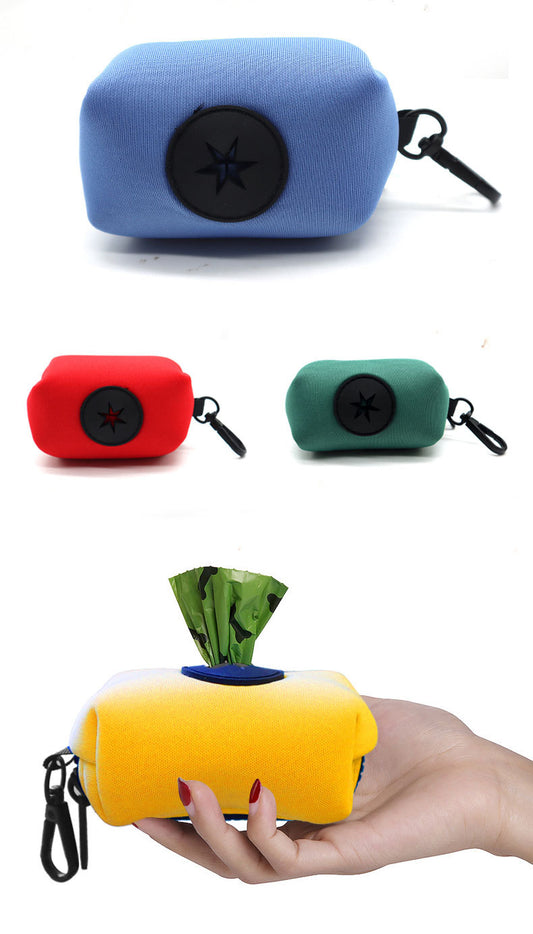 Pet waste bag dispenser for dog walks