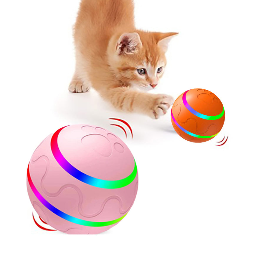 Pink intelligent cat ball toy