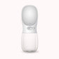 Pink portable pet water bottle for outdoor travel