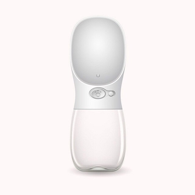 Pink portable pet water bottle for outdoor travel