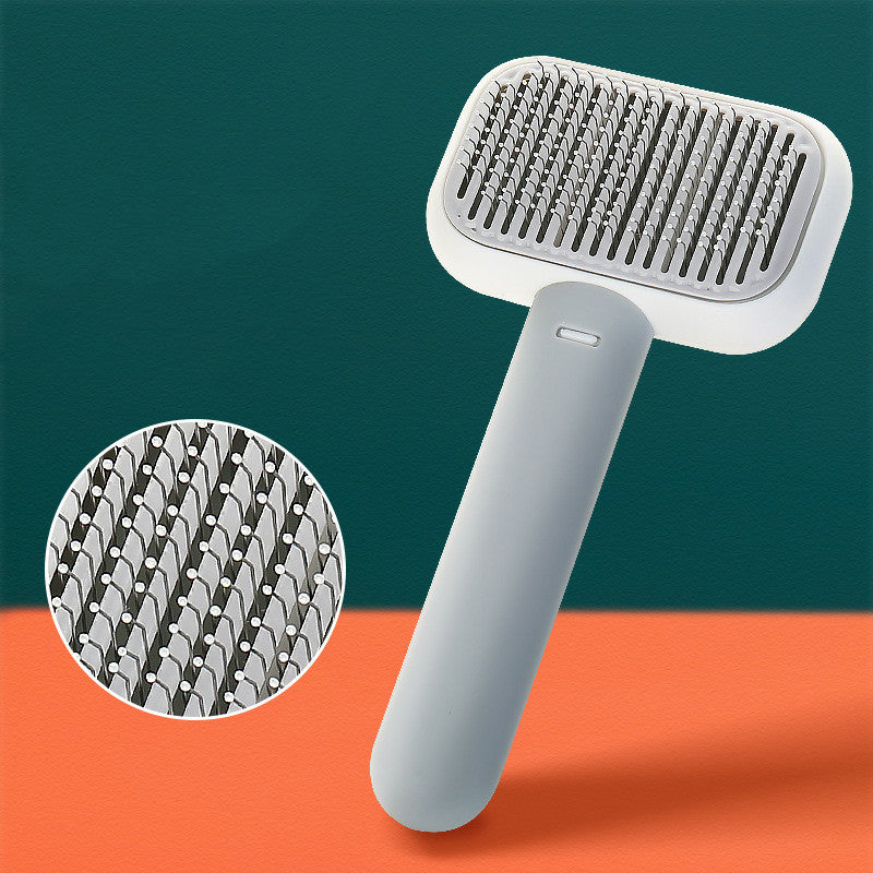 Plastic pet hair removal comb brush