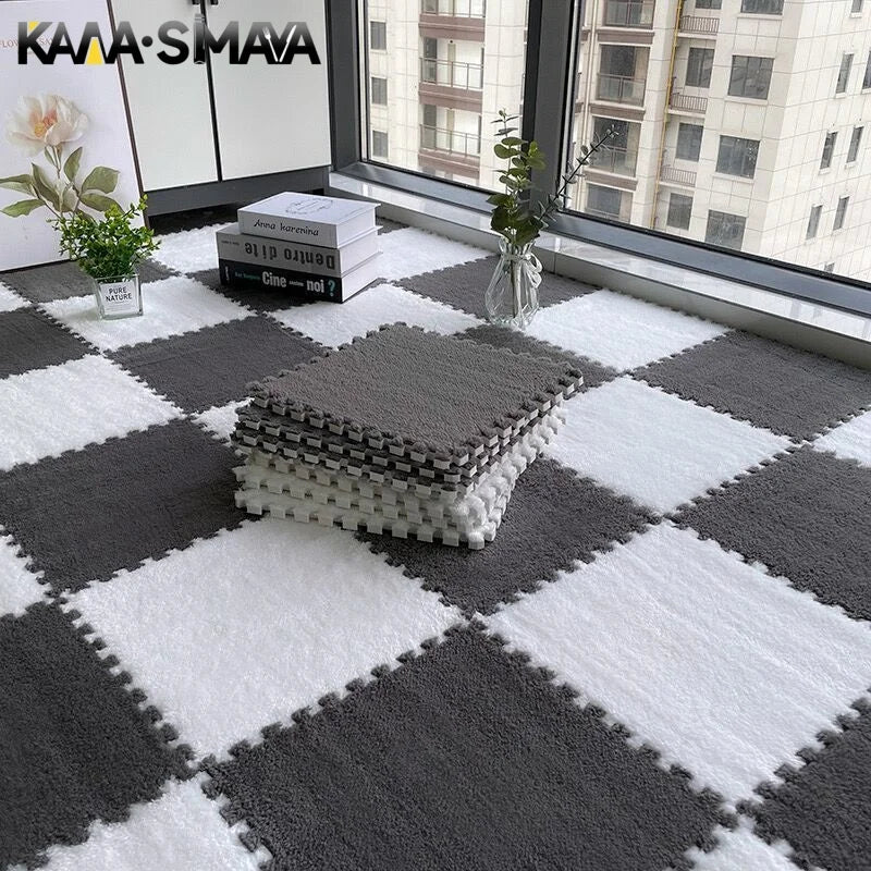 Plush Puzzle Foam Floor Mat