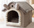 Plush covered pet bed for small dogs