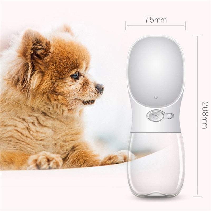 Portable cat and dog water bottle in multiple colors