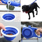 Portable dog leash with water bottle and cup
