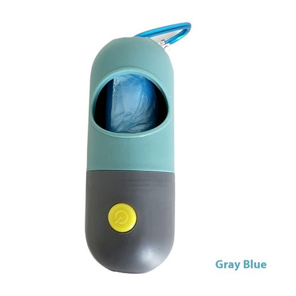 Portable dog poop scooper with waste bag holder