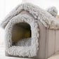 Portable foldable pet house for indoor use