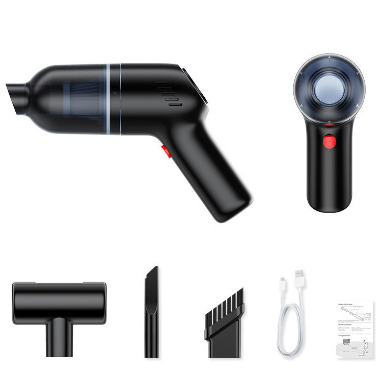 Portable mini car vacuum cleaner with USB charging cable