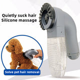 Portable pet hair vacuum remover brush for dogs and cats
