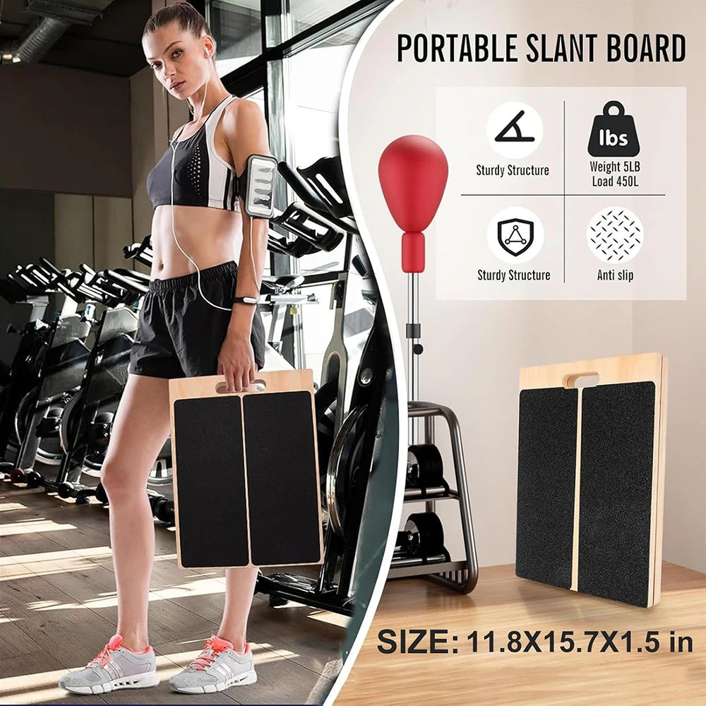 Portable slant board for home gym balance training