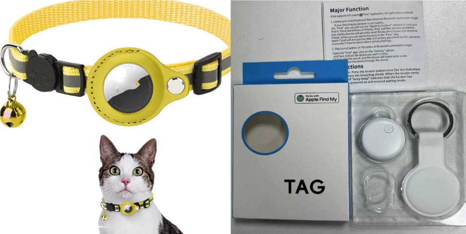 Protective AirTag collar holder for cats and small pets