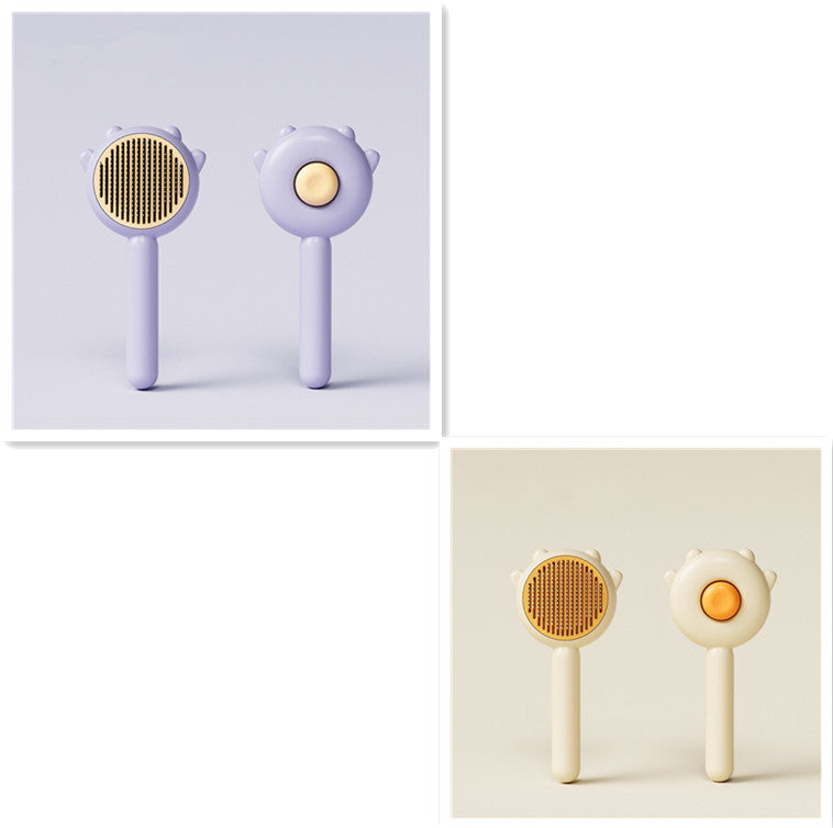 Purple cat massage comb for coat care