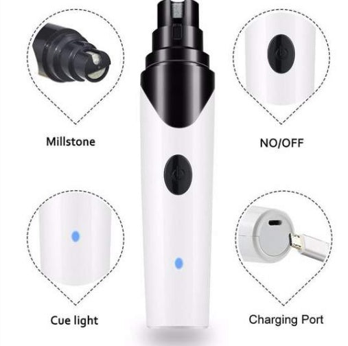Quiet electric nail grinder for pet grooming