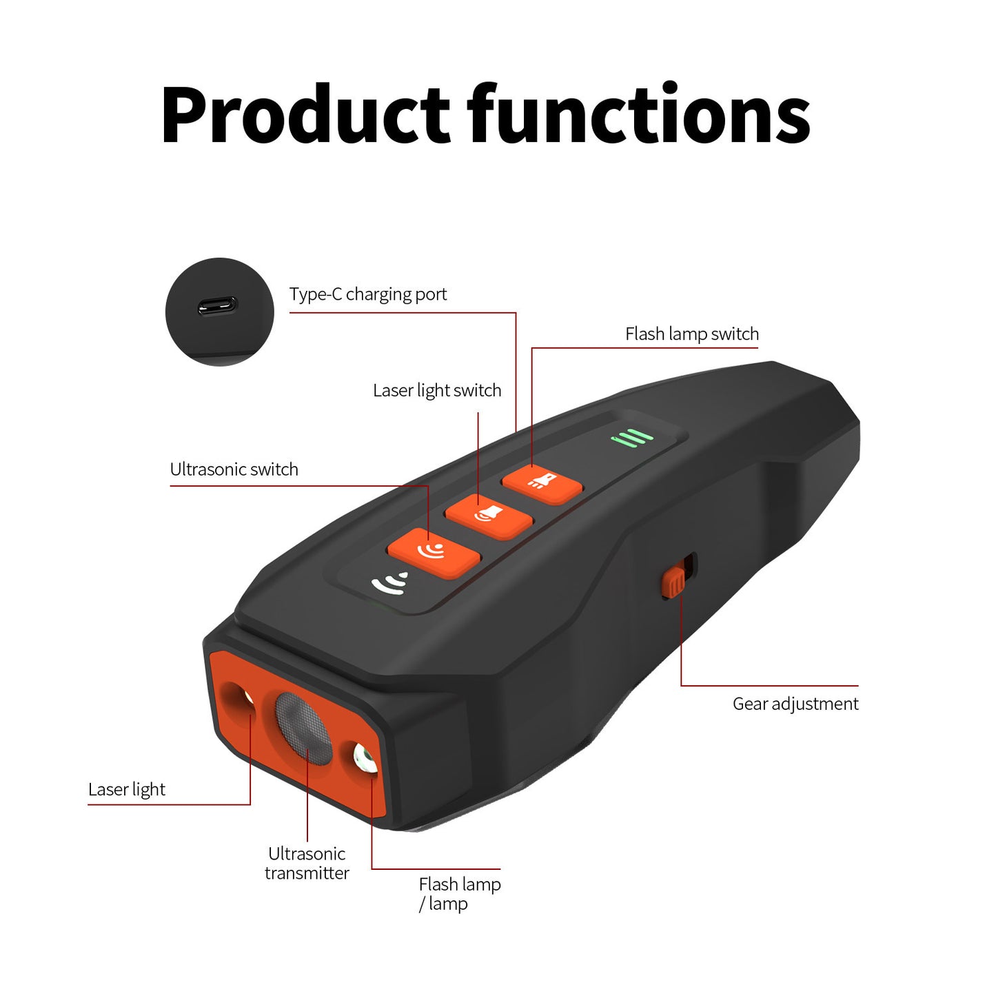 Rechargeable ultrasonic dog bark stopper