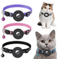 Reflective cat collar with waterproof AirTag holder case