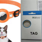 Reflective pet collar with safety buckle and locator holder