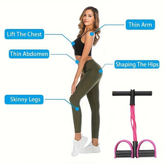 Resistance band exerciser for arm and chest training