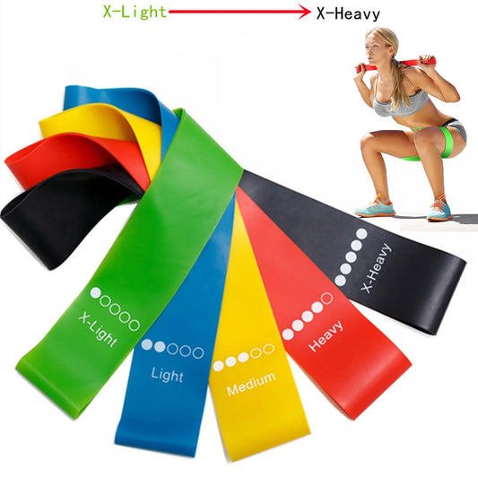Resistance bands set for yoga and fitness training