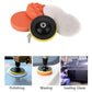 Car body polishing pad kit with sponge wool pads back plate and drill adapter for waxing and scratch cleaning