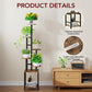 6-tier metal plant stand with adjustable grow lights for indoor plants succulents herbs and home decor