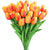 10pcs realistic artificial tulip flowers bouquet for vase home decor wedding birthday bridal shower and party decoration