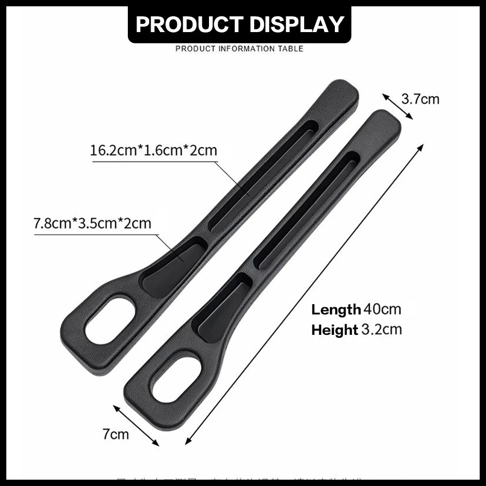 2PCS black rubber car seat gap filler console organizer storage box