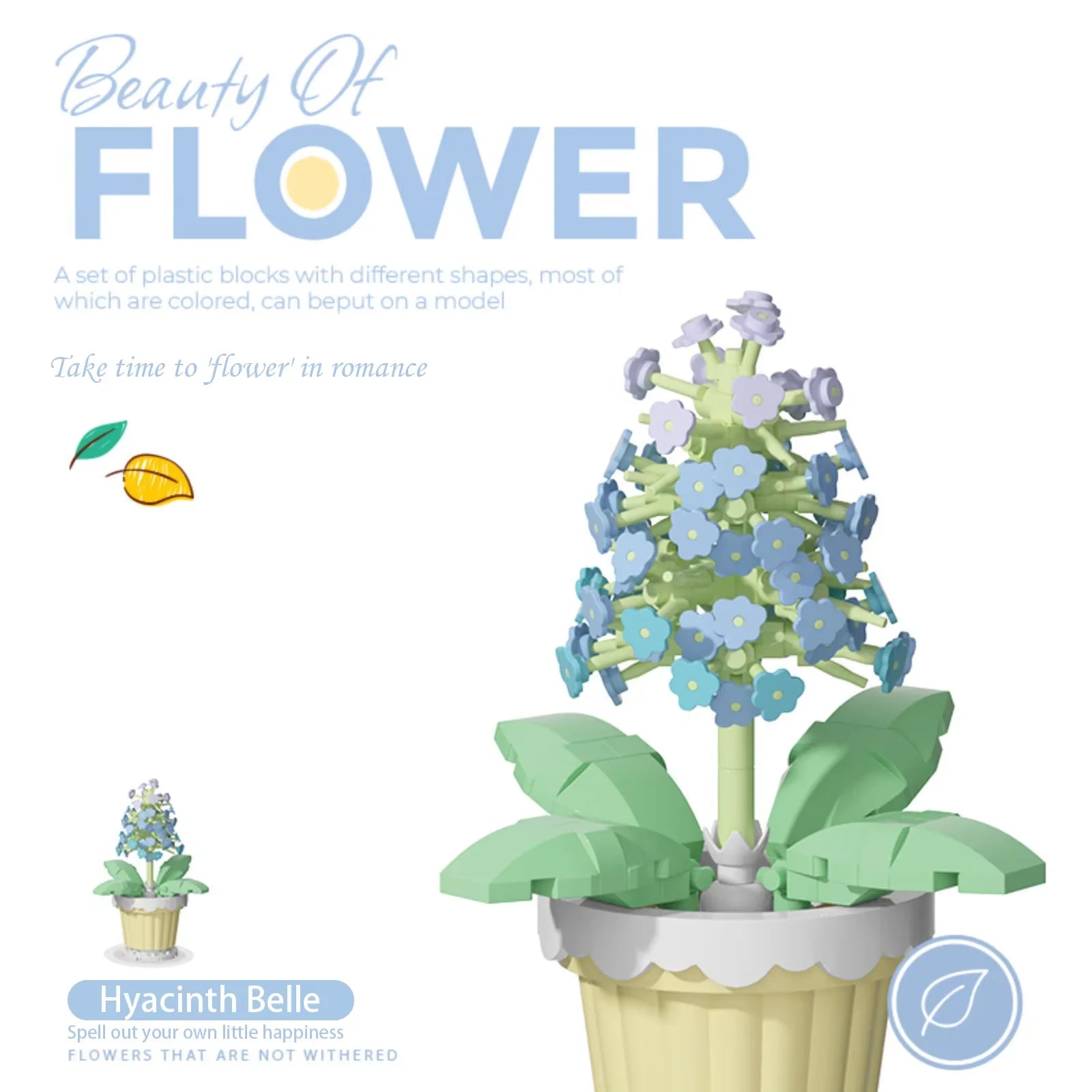 mini flower building block set with colorful potted plant designs micro self locking bricks DIY home desk decor toy gift