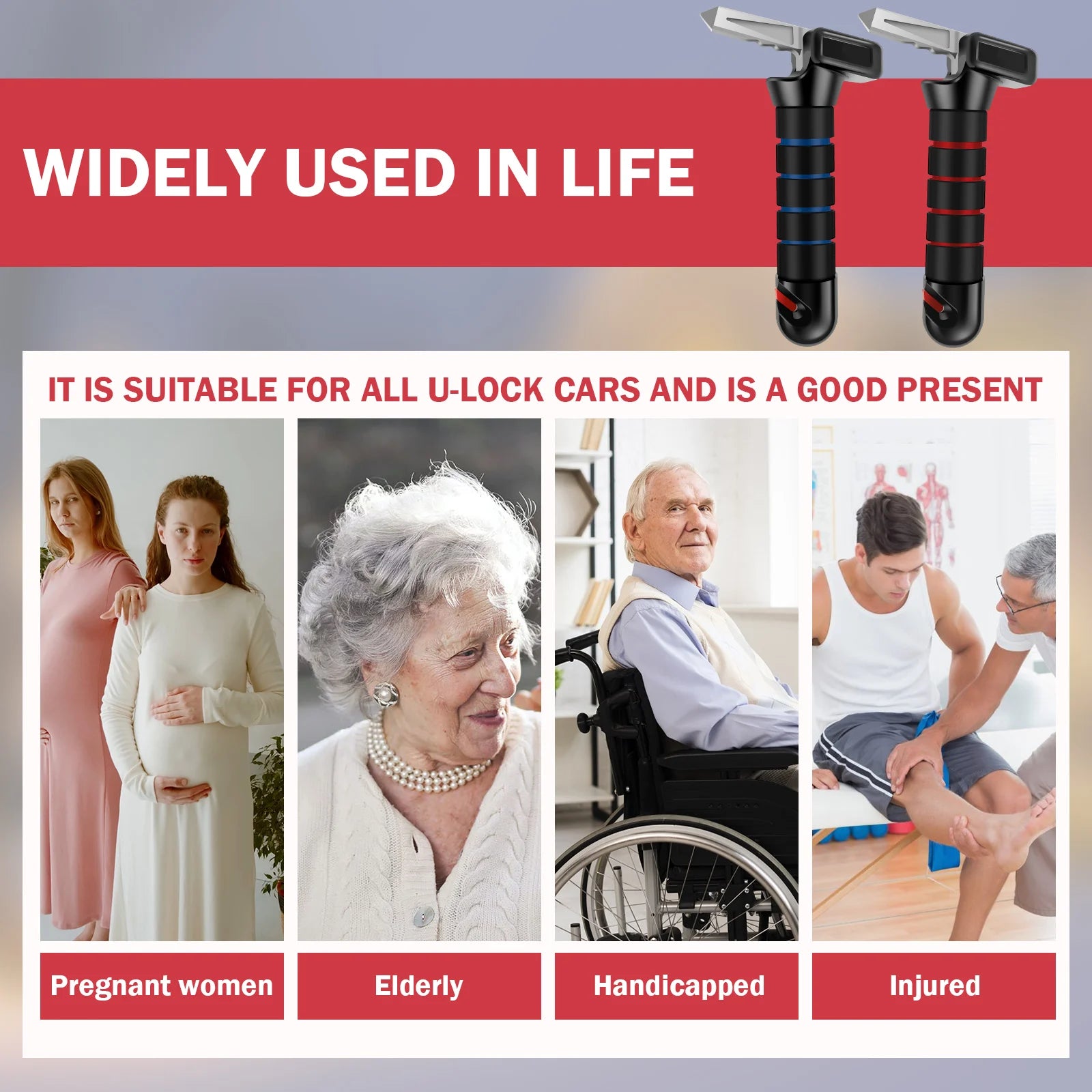 Car door handle cane assist grab bar for elderly vehicle support