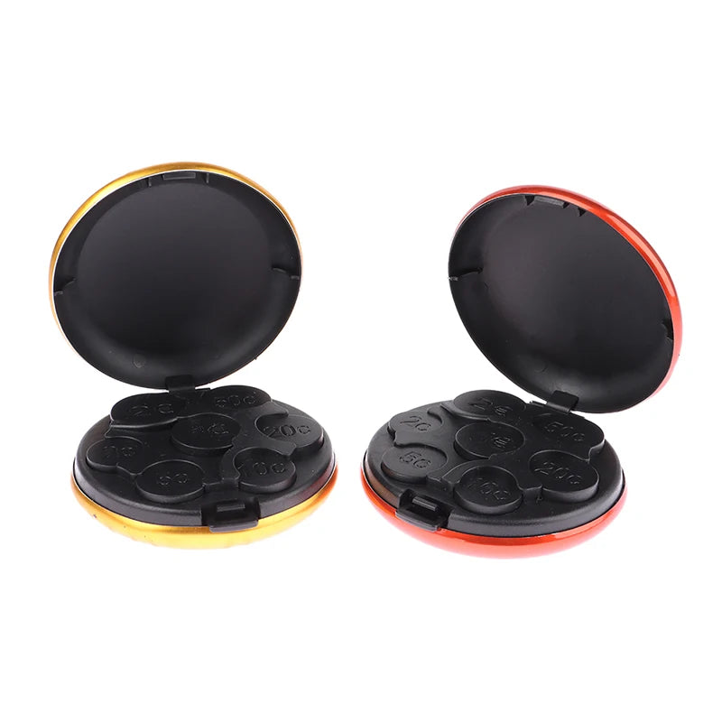 Round coin dispenser storage box for USD and Euro coins