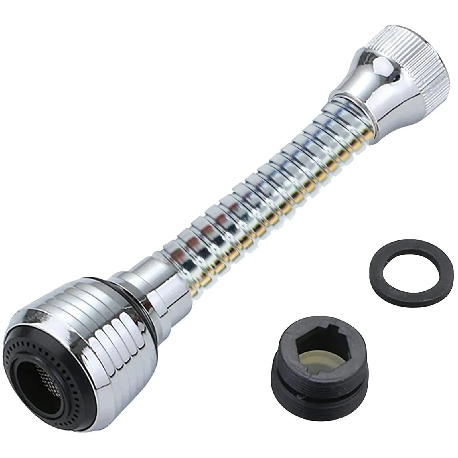 Water-saving rotating faucet sprayer splash proof kitchen faucet extender attachment