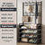 multi-layer door-mounted shoe and hat storage rack with side fabric for closet bedroom entryway behind door home organization