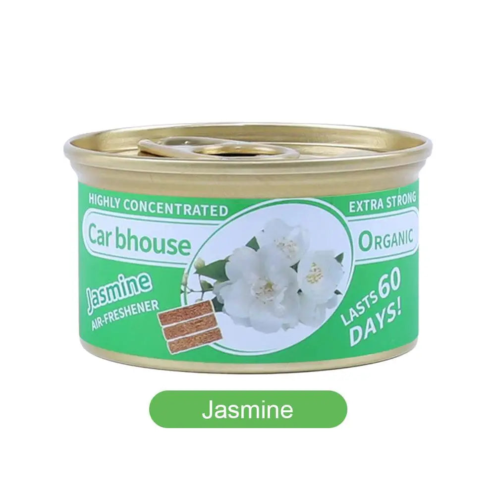 Long-lasting canned car air freshener with wood block coffee flavor fragrance for vehicle interior