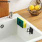 Stainless steel sink sponge holder adhesive drain drying rack for kitchen sponge scrubber and soap storage