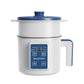1.7L electric rice cooker with non-stick inner pot and steaming basket for 2-3 people