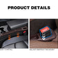 2PCS black rubber car seat gap filler console organizer storage box