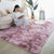 Kids rainbow fluffy area rug for bedroom playroom and living room decor