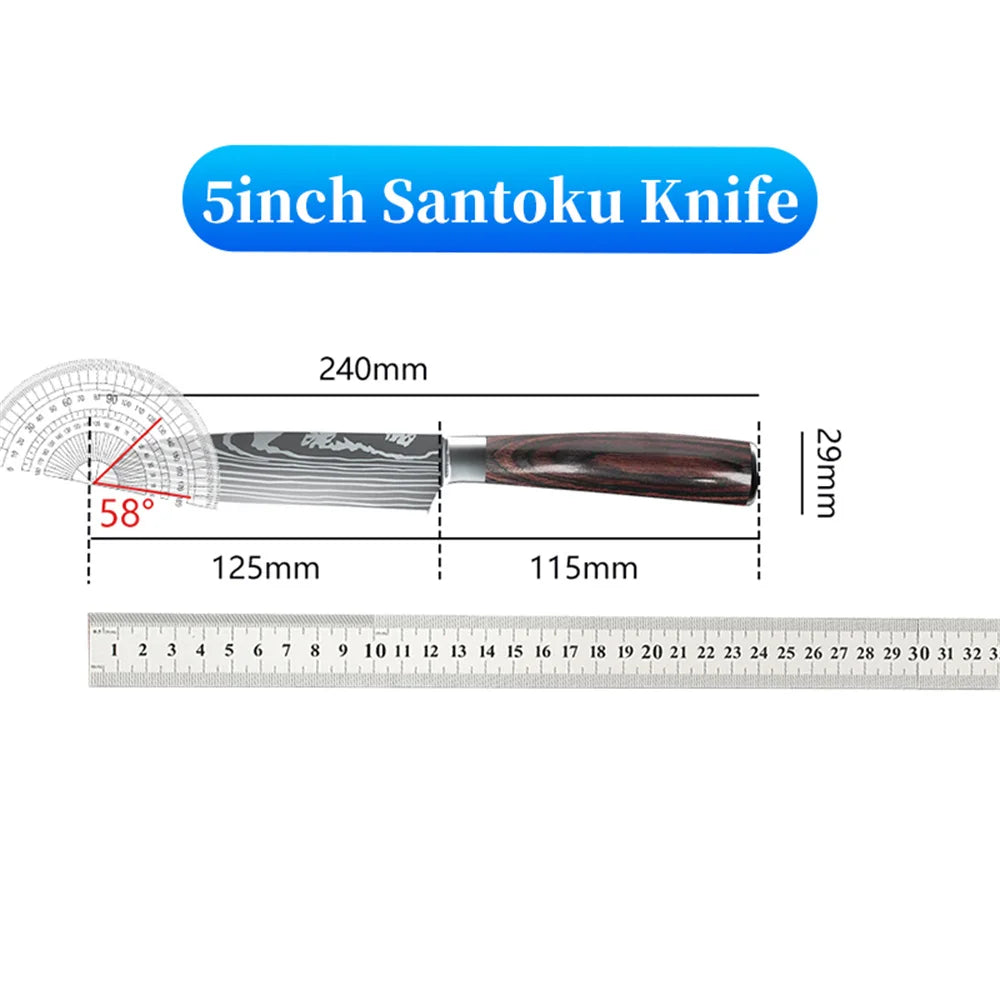 Stainless steel Japanese chef knife meat cleaver kitchen knife with gift box
