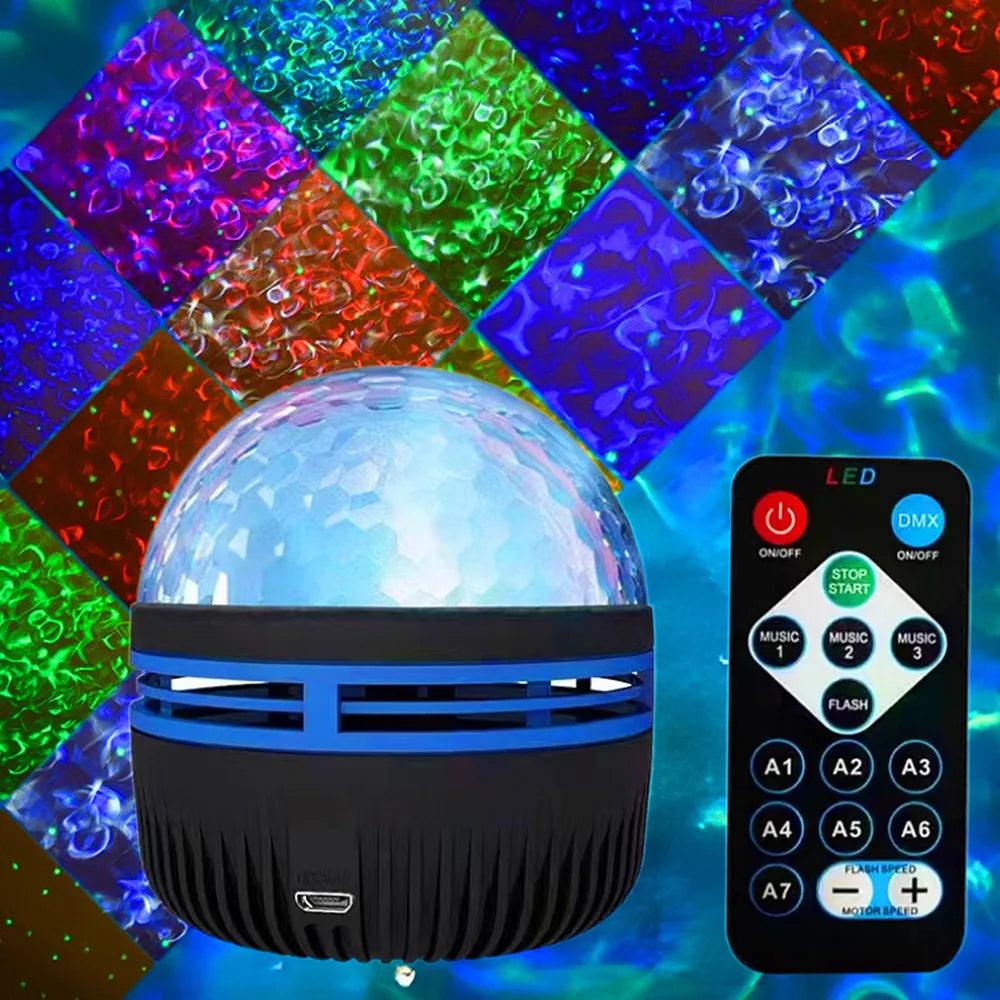 7 color starry sky projector night light with remote control aurora galaxy projection for bedroom and party decoration