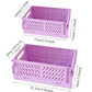 Foldable plastic storage box with handles collapsible crate for toys books snacks cosmetics and household organization