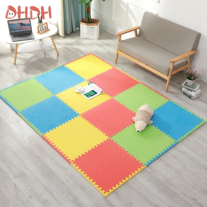 thick baby play mat for kids non-slip waterproof PVC crawling floor tiles