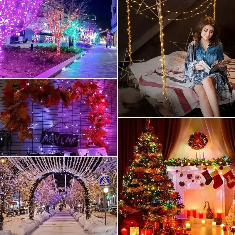 RGBIC Bluetooth fairy string lights with app remote control dream color LED lights for Christmas tree garden bedroom party decor