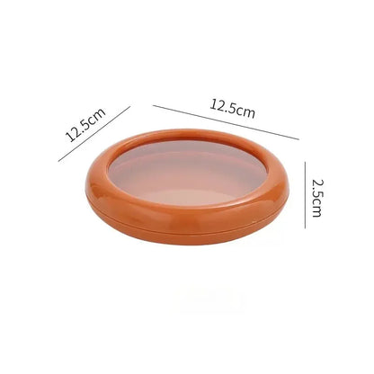 Reusable fruit storage container covers with retractable film seal for fresh food preservation