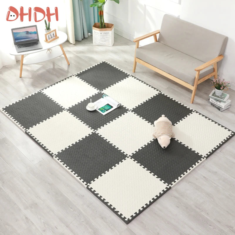 thick baby play mat for kids non-slip waterproof PVC crawling floor tiles